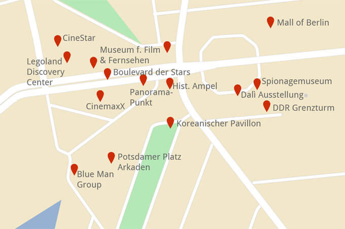 Karte vom Potsdamer Platz