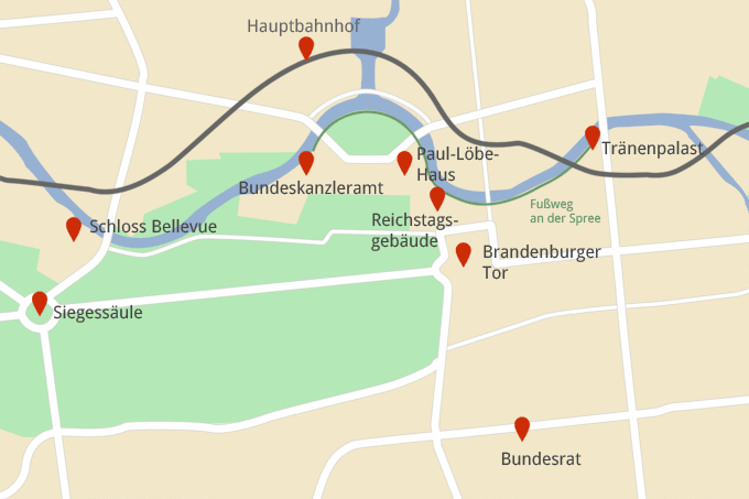 Karte des Regierungsviertels